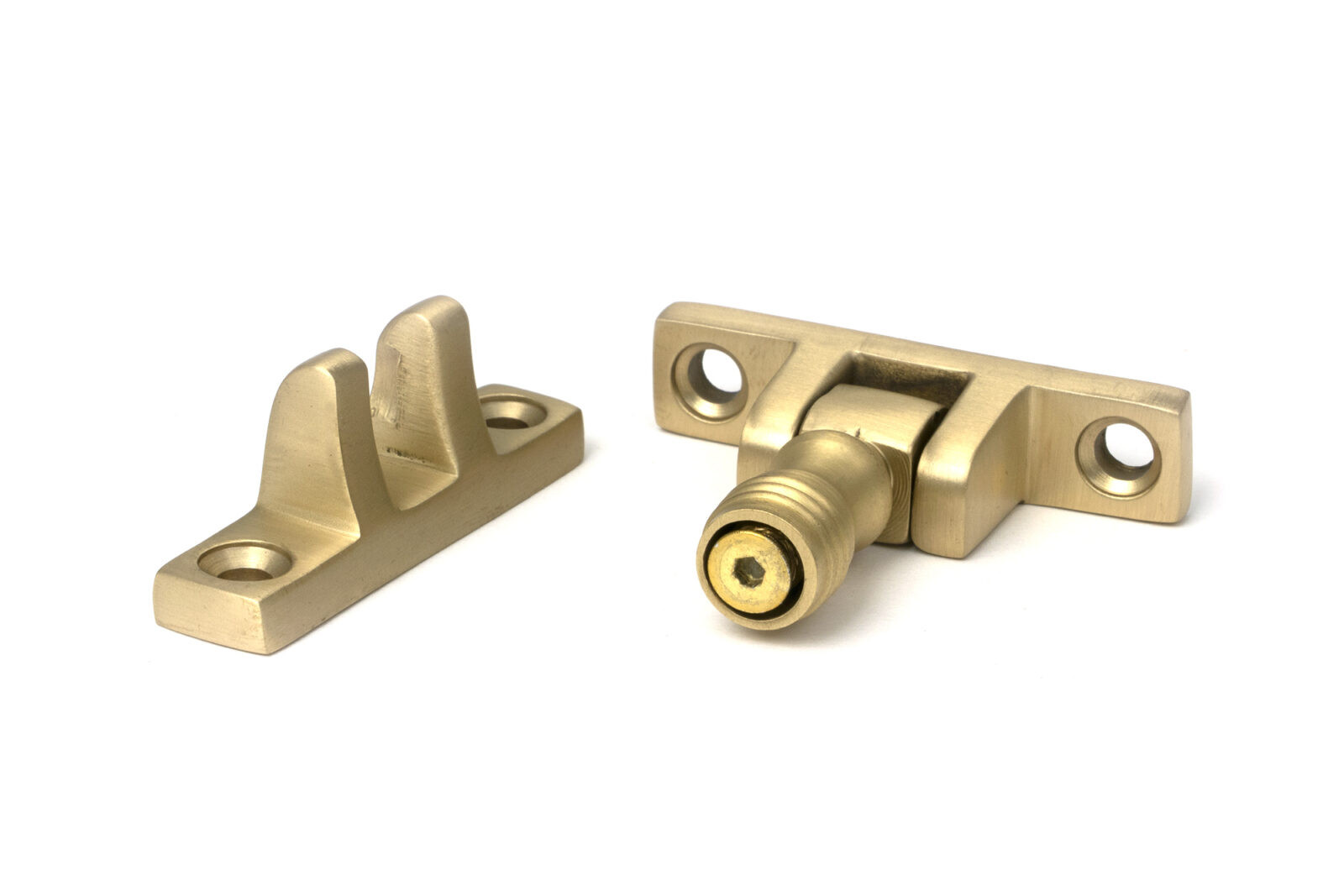 satin brass prestbury brighton fastener narrow (square)