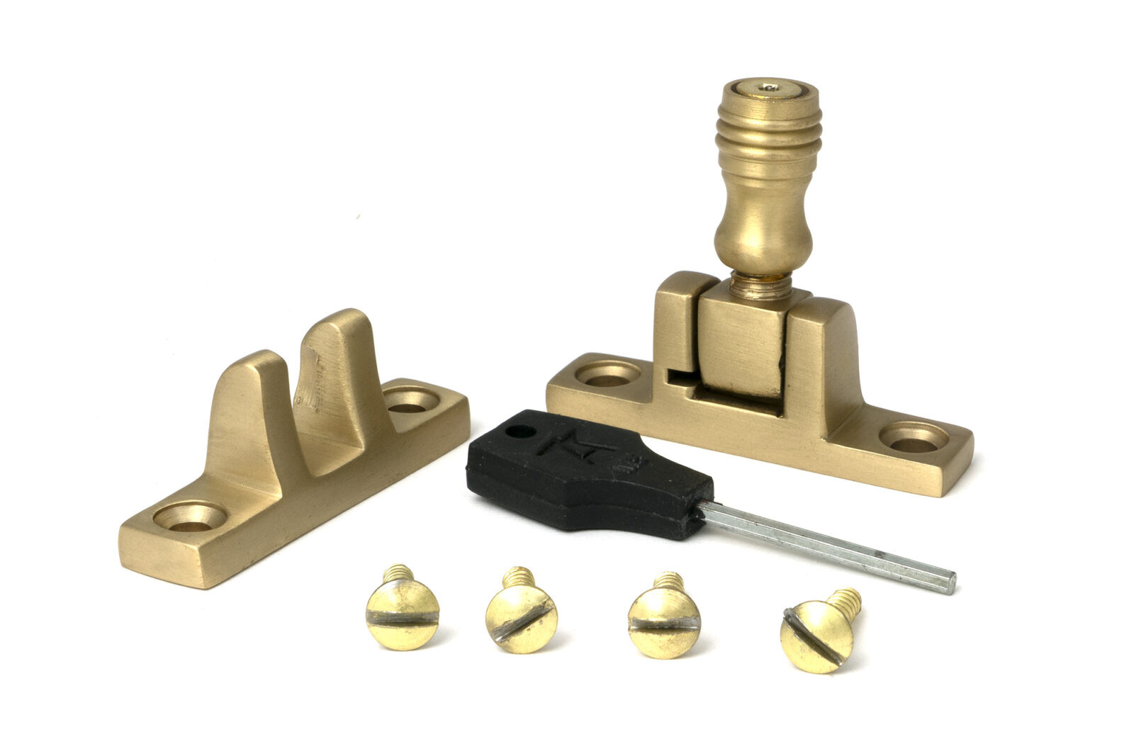 satin brass prestbury brighton fastener narrow (square)