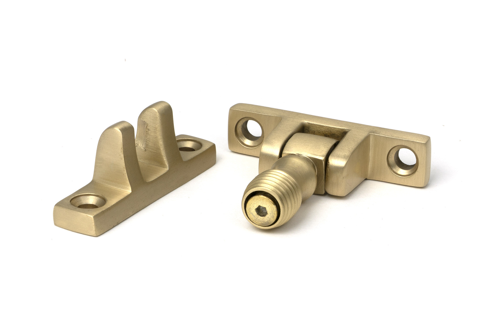 satin brass beehive brighton fastener narrow (square)