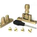 satin brass beehive brighton fastener narrow (square)