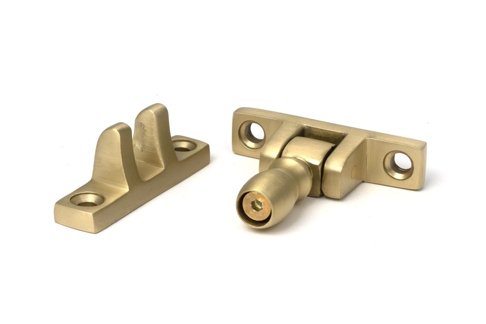 satin brass mushroom brighton fastener narrow (square)