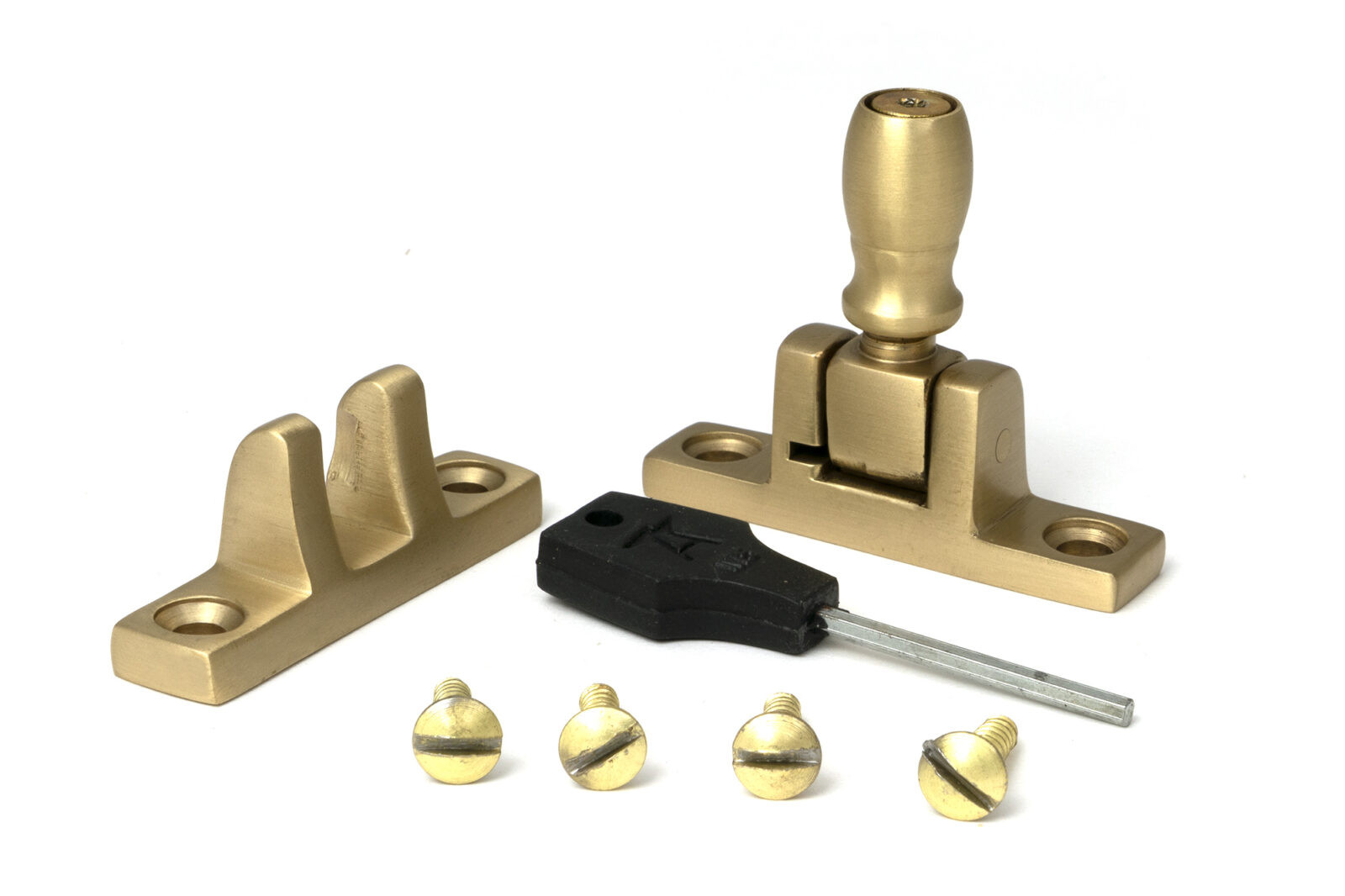 satin brass mushroom brighton fastener narrow (square)