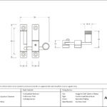 burnished brass brompton quadrant fastener narrow