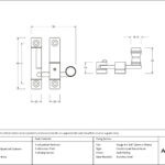 burnished brass prestbury quadrant fastener narrow