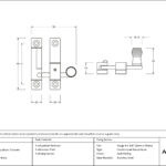 burnished brass beehive quadrant fastener narrow