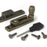 burnished brass mushroom quadrant fastener narrow