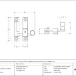 burnished brass mushroom quadrant fastener narrow