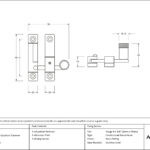 satin brass brompton quadrant fastener narrow