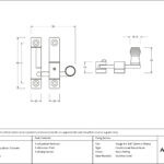 satin brass beehive quadrant fastener narrow