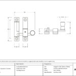 satin brass mushroom quadrant fastener narrow