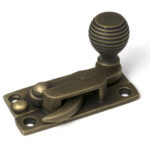 burnished brass beehive sash hook fastener