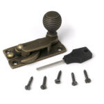 burnished brass beehive sash hook fastener