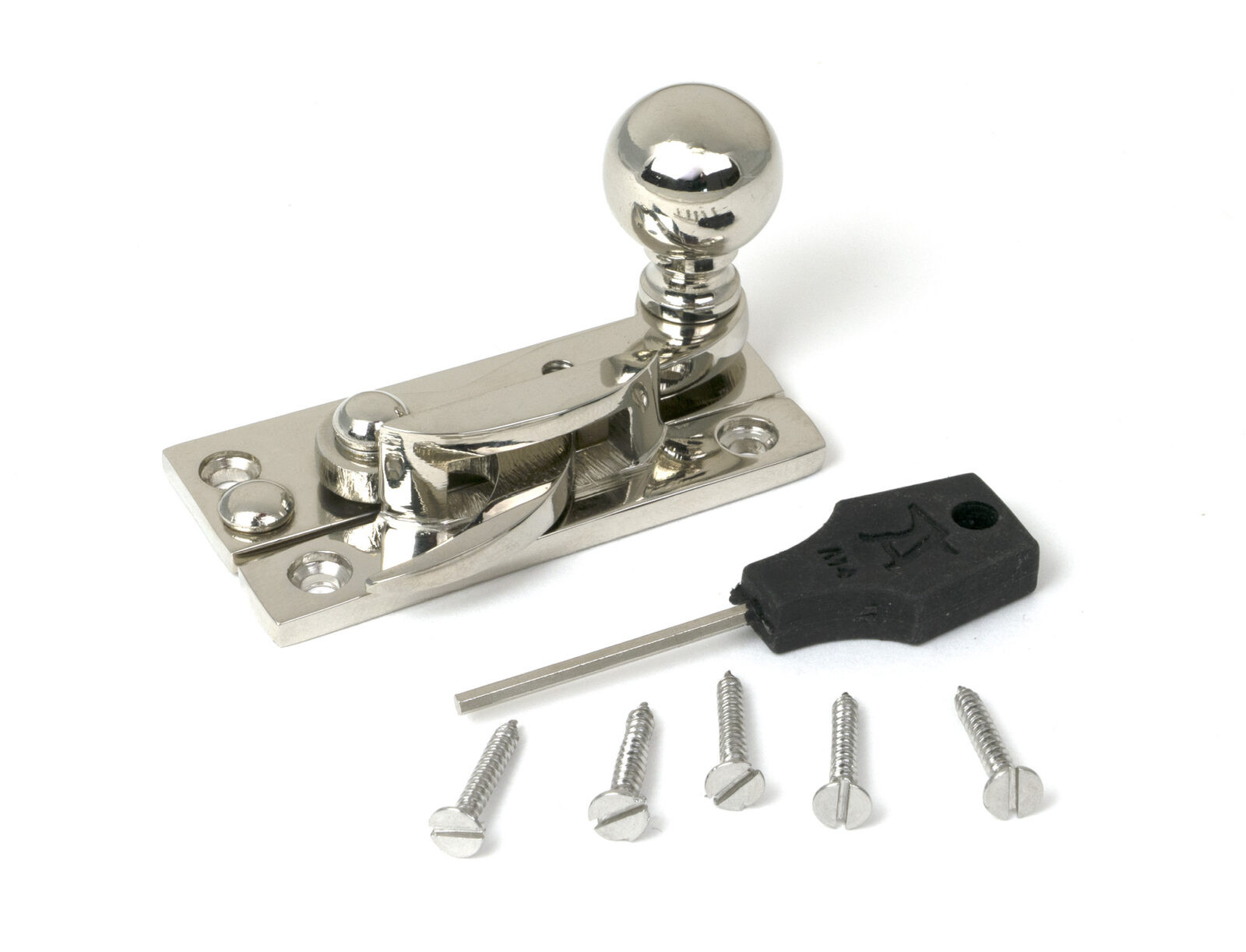 polished nickel sash hook fastener