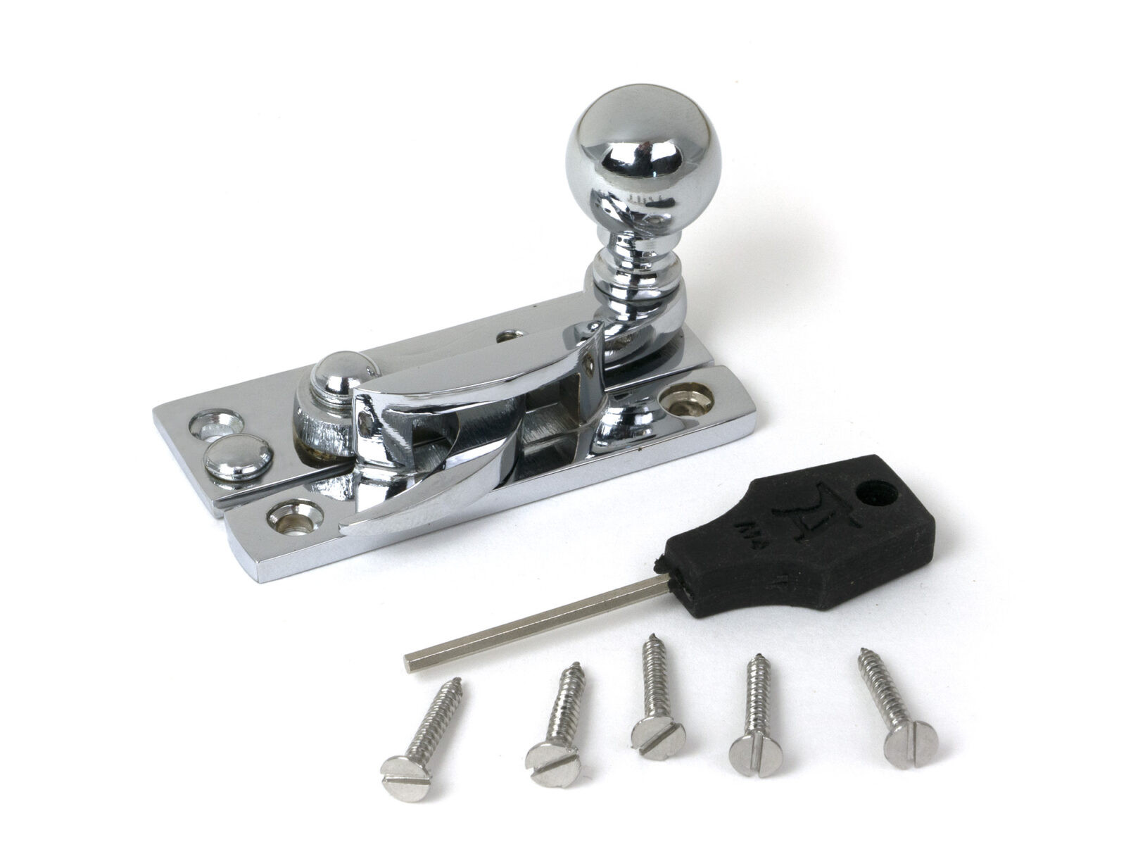 polished chrome sash hook fastener