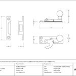 aged bronze sash hook fastener