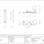 satin chrome sash hook fastener