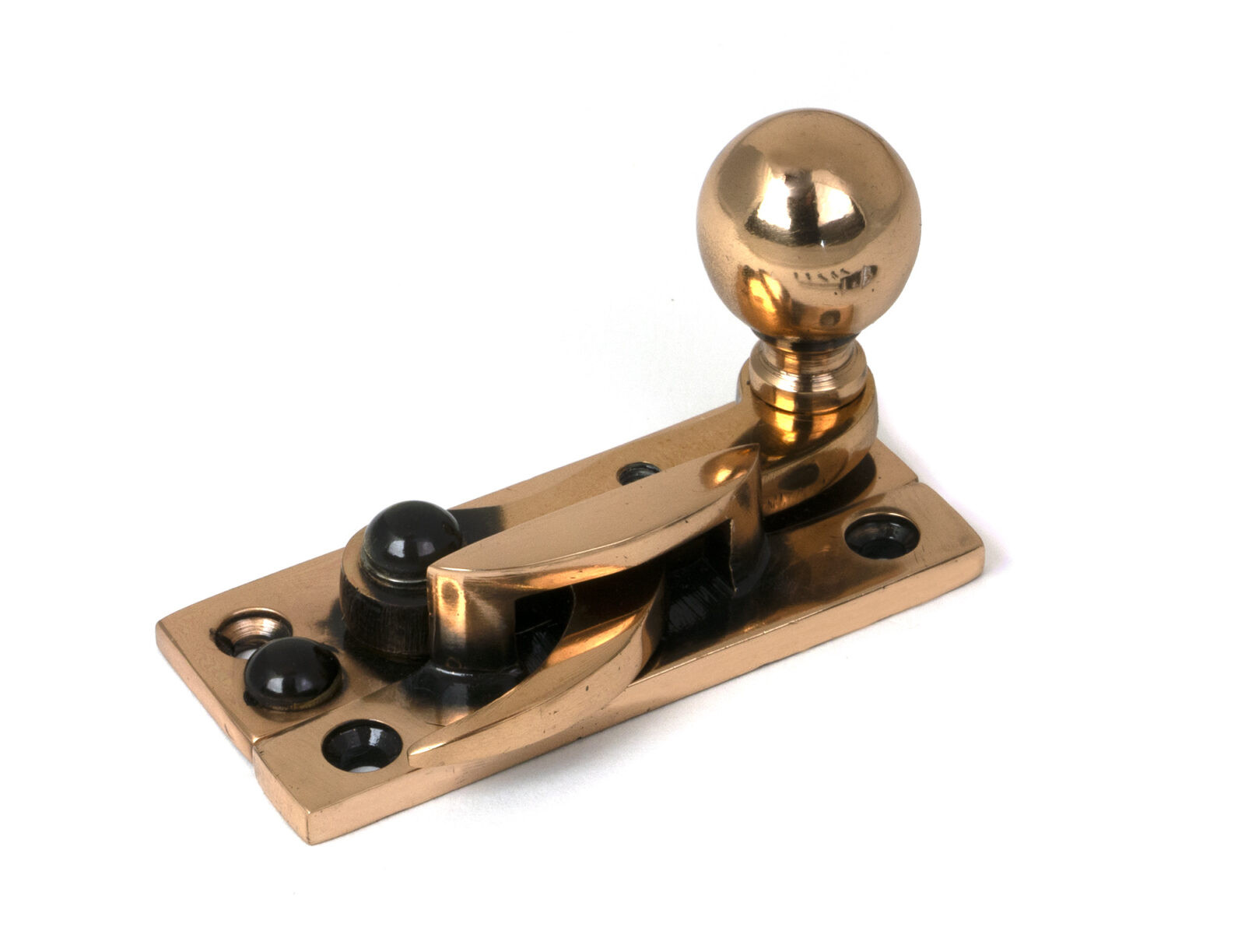 polished bronze sash hook fastener