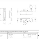 polished bronze sash hook fastener