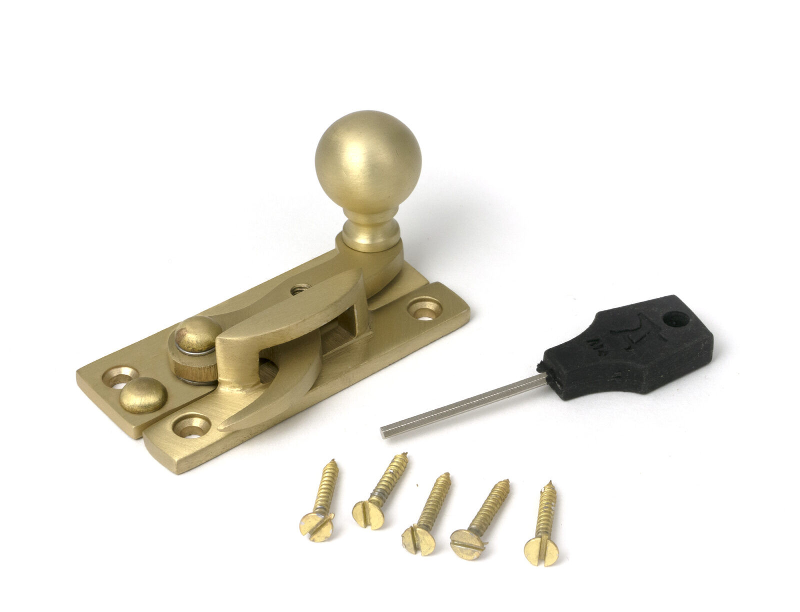 satin brass sash hook fastener