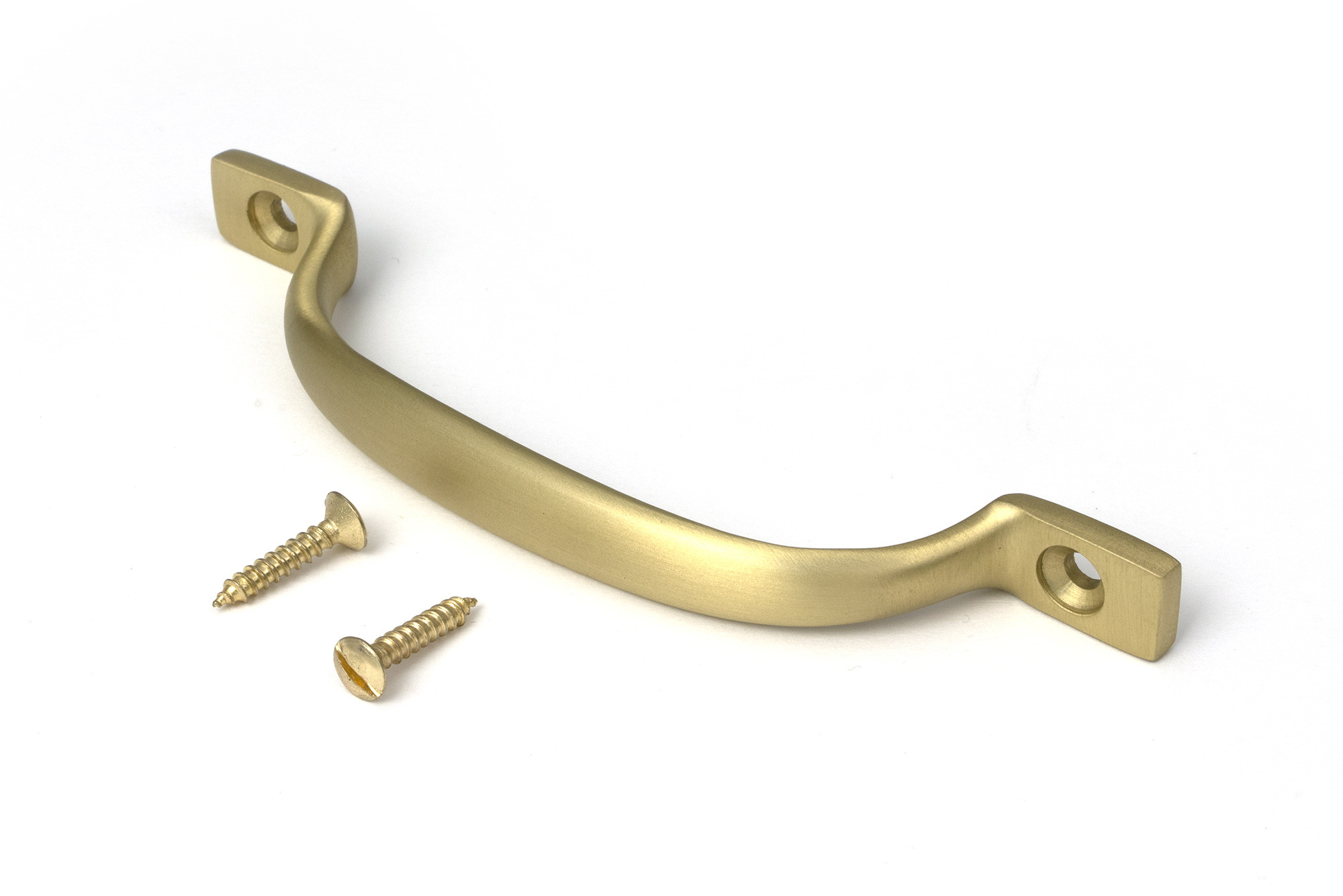 satin brass slim sash pull