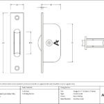 satin brass square ended sash pulley 75kg
