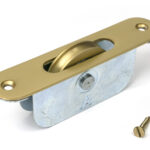 satin brass radiused sash pulley 75kg