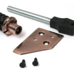 polished bronze key flush sash stop