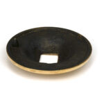 aged brass round centre door knob