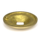 satin brass round centre door knob