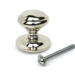 polished nickel round centre door knob