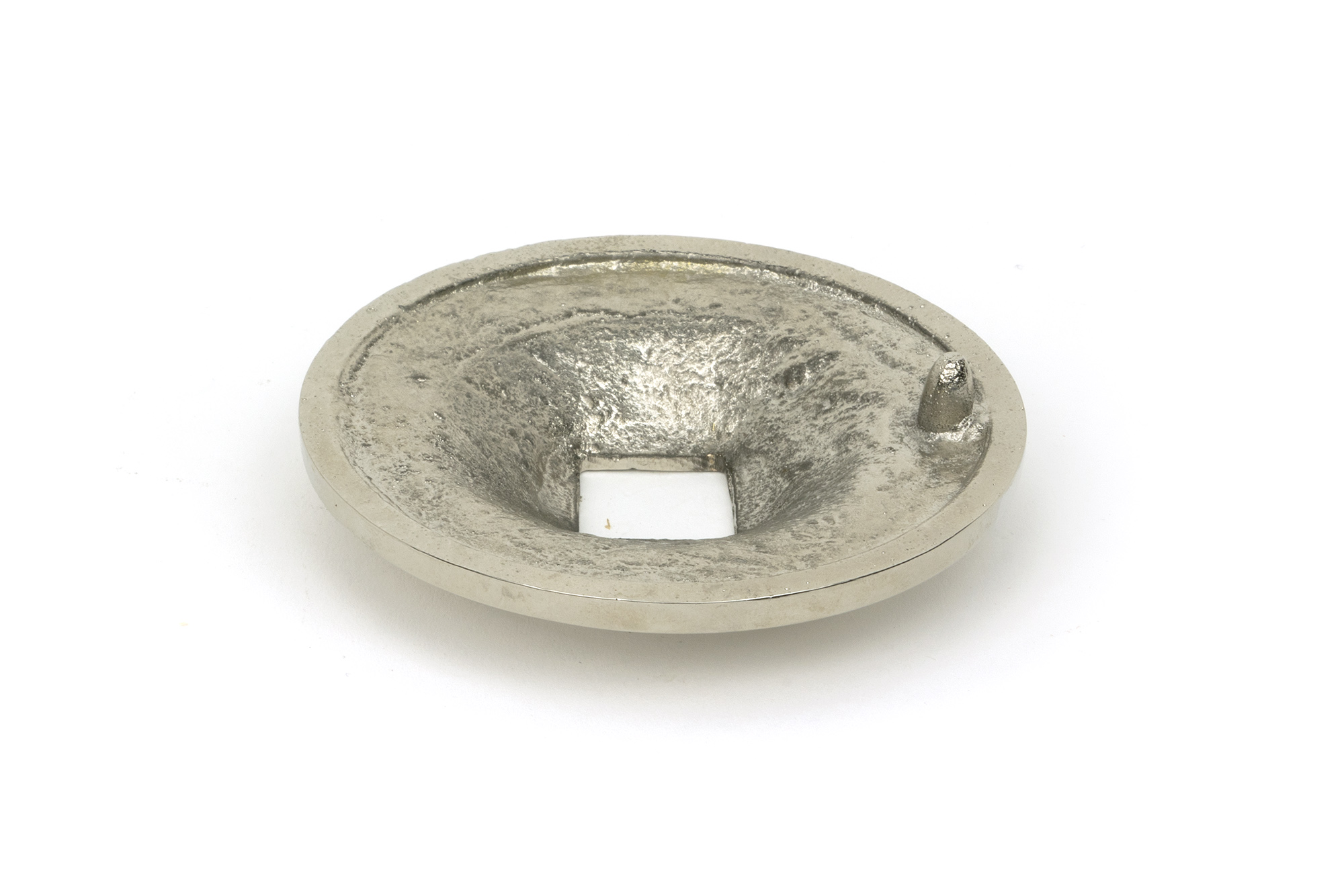 polished nickel round centre door knob