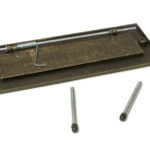 burnished brass small letter plate