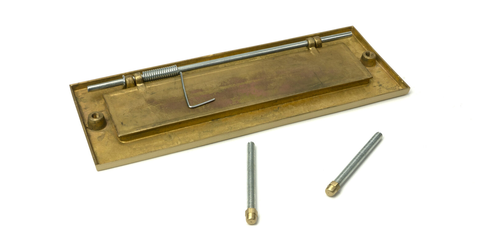 satin brass small letter plate cover