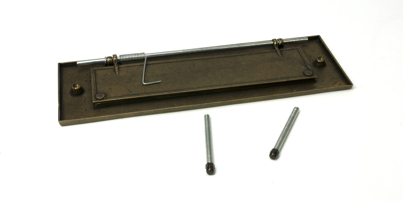 burnished brass small letter plate cover