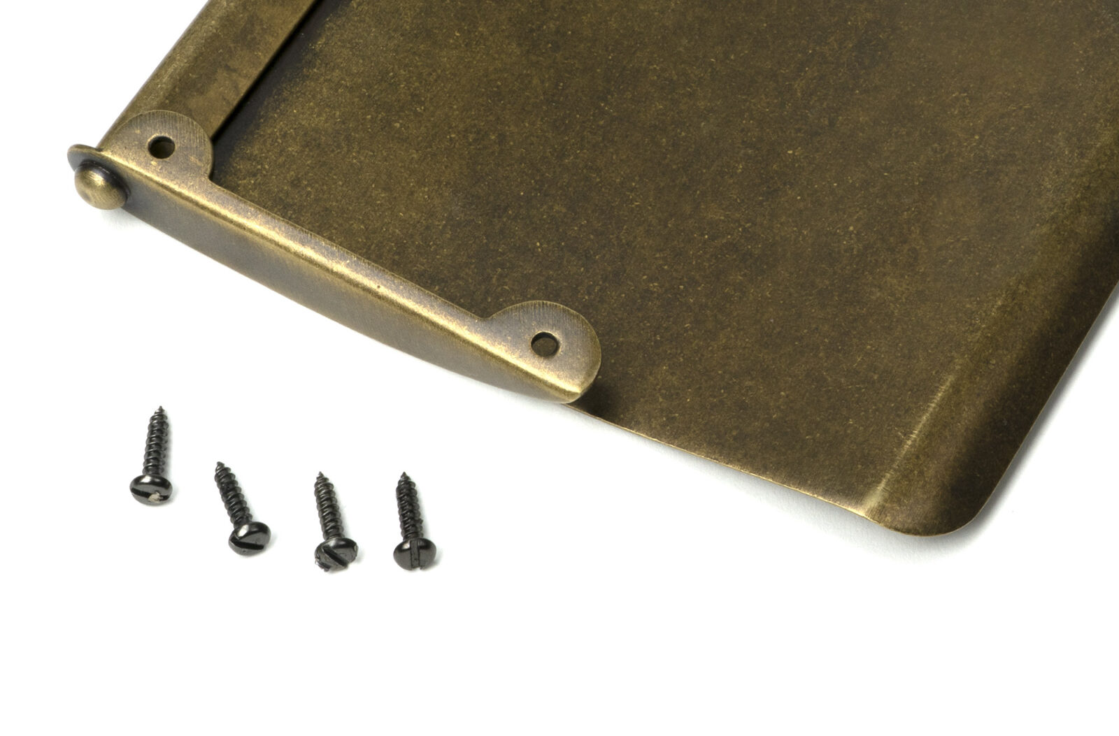 burnished brass large letter plate cover