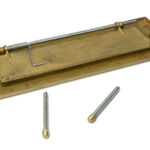 satin brass large letter plate