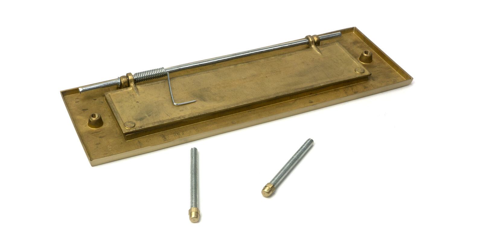 satin brass large letter plate