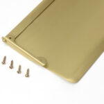 satin brass large letter plate cover