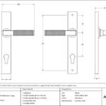 burnished brass brompton slimline lever espag. lock set