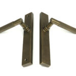 burnished brass brompton slimline lever espag. latch set