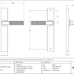 burnished brass brompton slimline lever espag. latch set