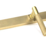 satin brass brompton slimline lever espag. latch set