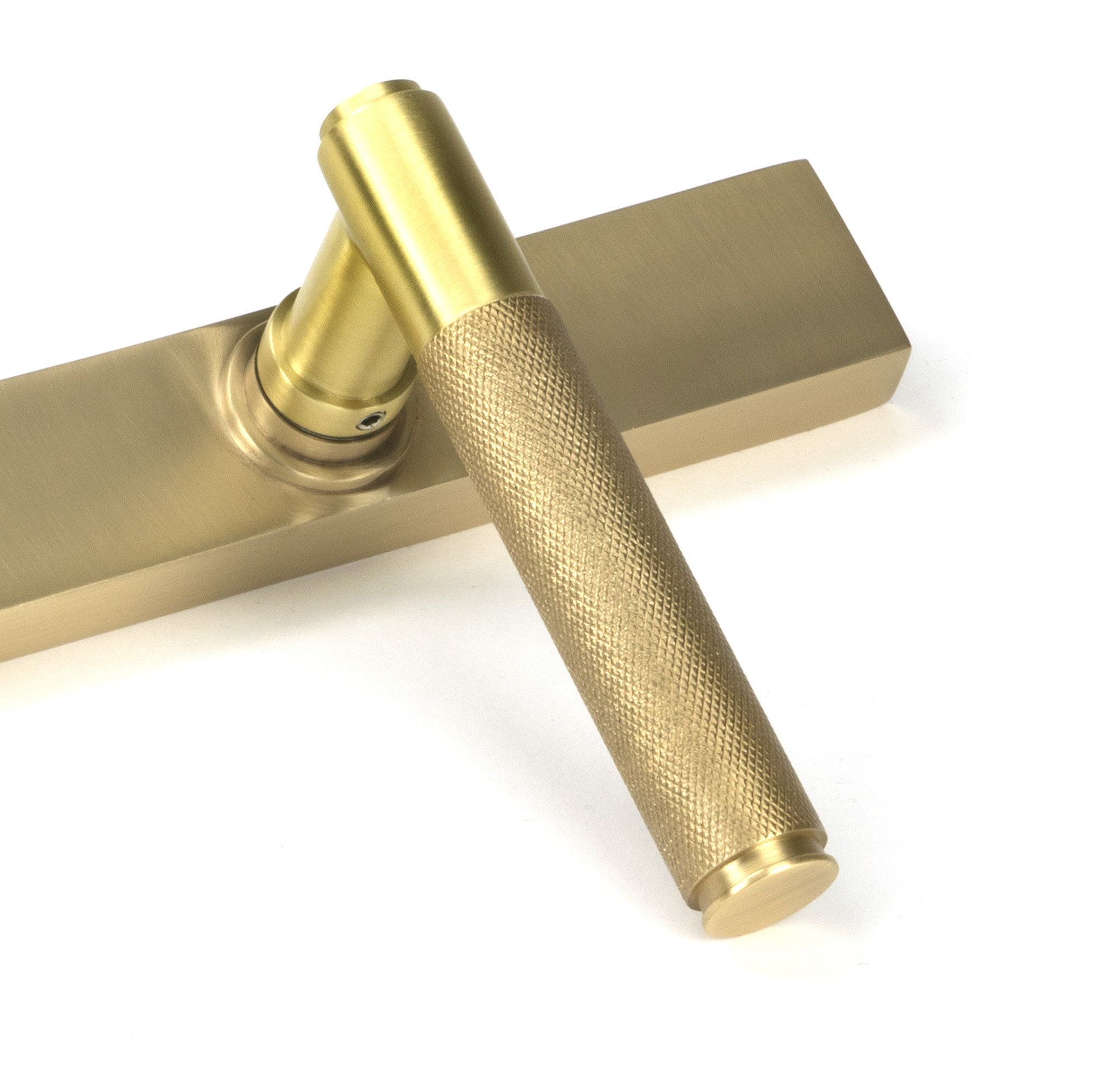 satin brass brompton slimline lever espag. latch set