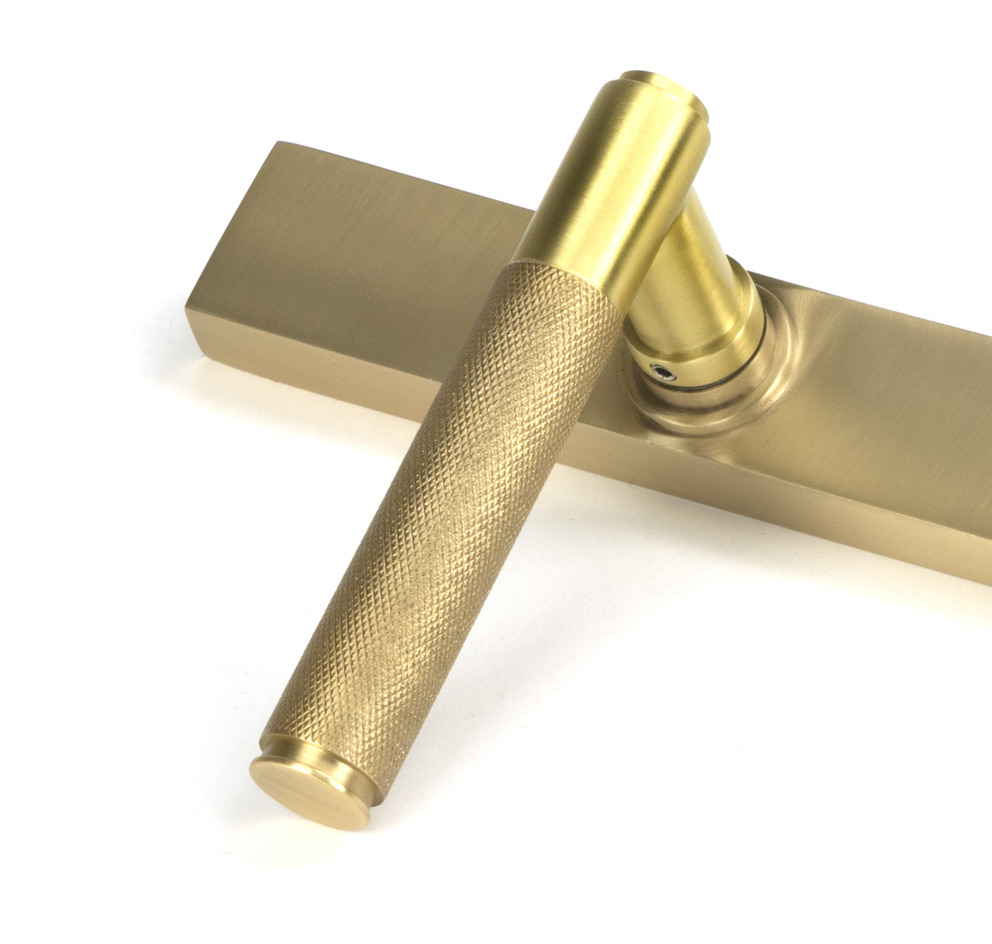 satin brass brompton slimline lever espag. latch set