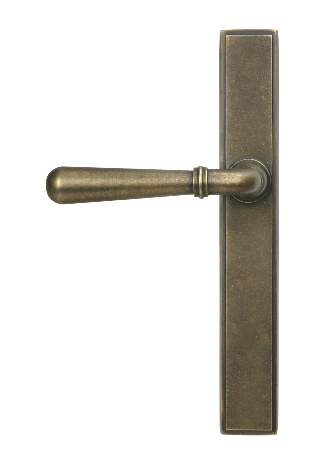 burnished brass newbury slimline lever espag. latch set