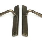 burnished brass newbury slimline lever espag. latch set