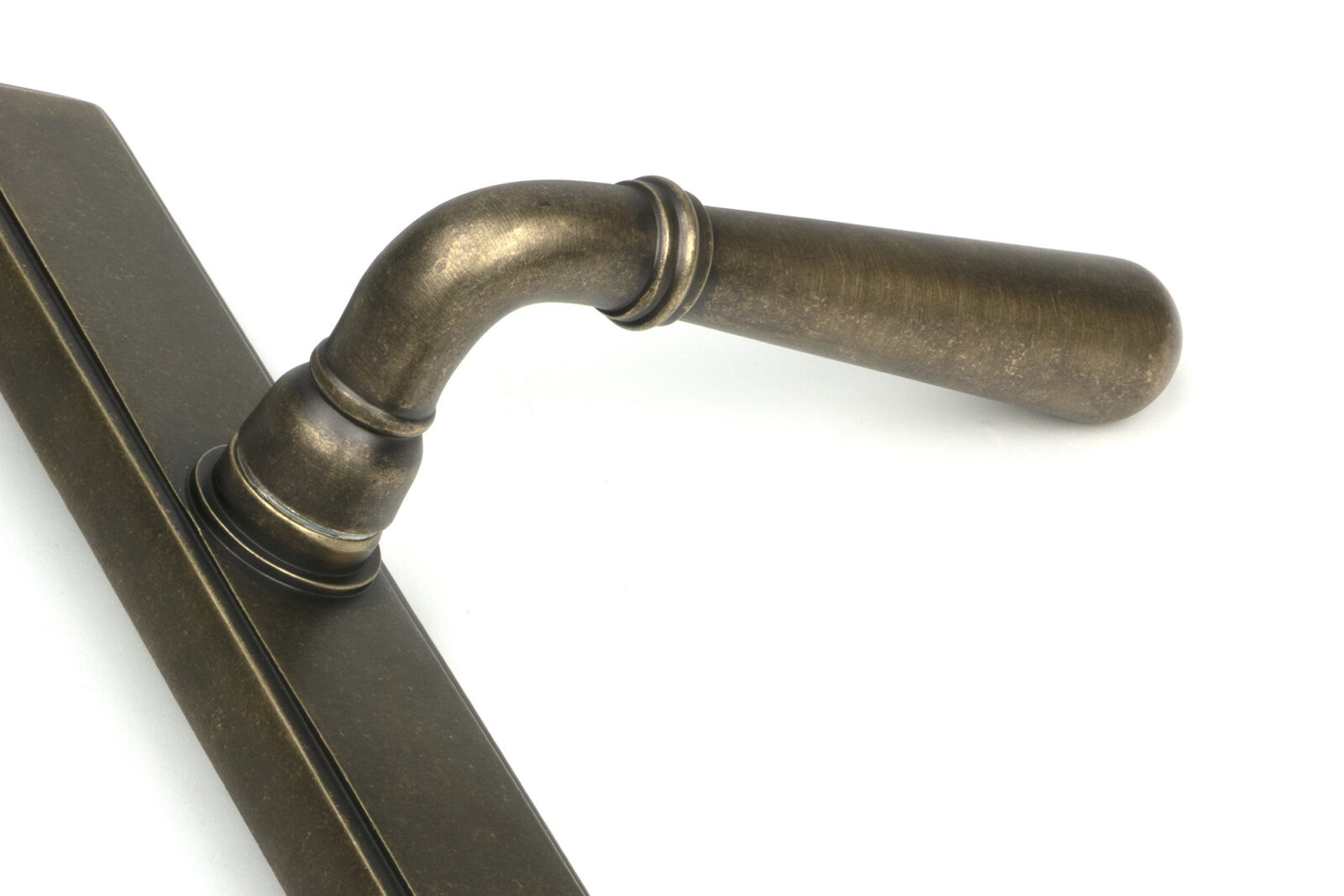 burnished brass newbury slimline lever espag. latch set