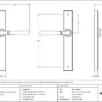 burnished brass newbury slimline lever espag. latch set