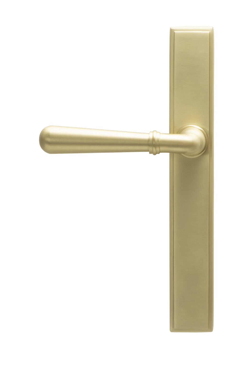 satin brass newbury slimline lever espag. latch set