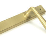 satin brass newbury slimline lever espag. latch set